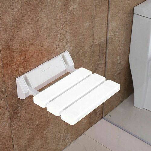 Foldable Shower/Bath Stools Aluminum Alloy Folding Shower Seat Chair Non-slip Disability Aid Shower Chair Change Shoes Stool Bath Bench for Elderly/Disabled in White Heavy Duty in White Max. 130kg