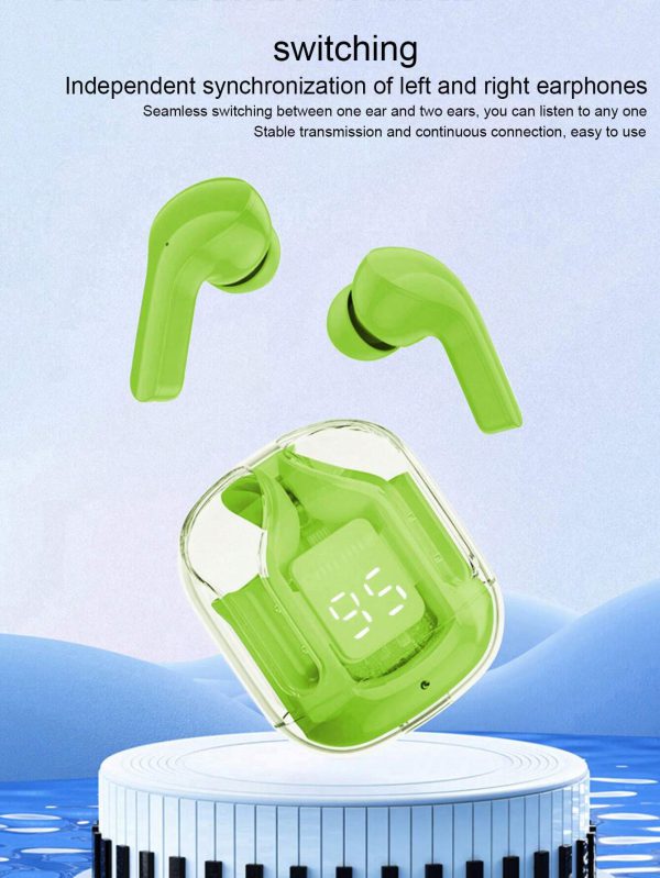 Air31 Earbuds Wireless Crystal Transparent Body Air 31 TWS Transparent Earbuds ( Random Color )