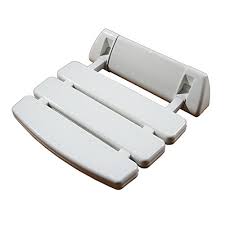 Foldable Shower/Bath Stools Aluminum Alloy Folding Shower Seat Chair Non-slip Disability Aid Shower Chair Change Shoes Stool Bath Bench for Elderly/Disabled in White Heavy Duty in White Max. 130kg