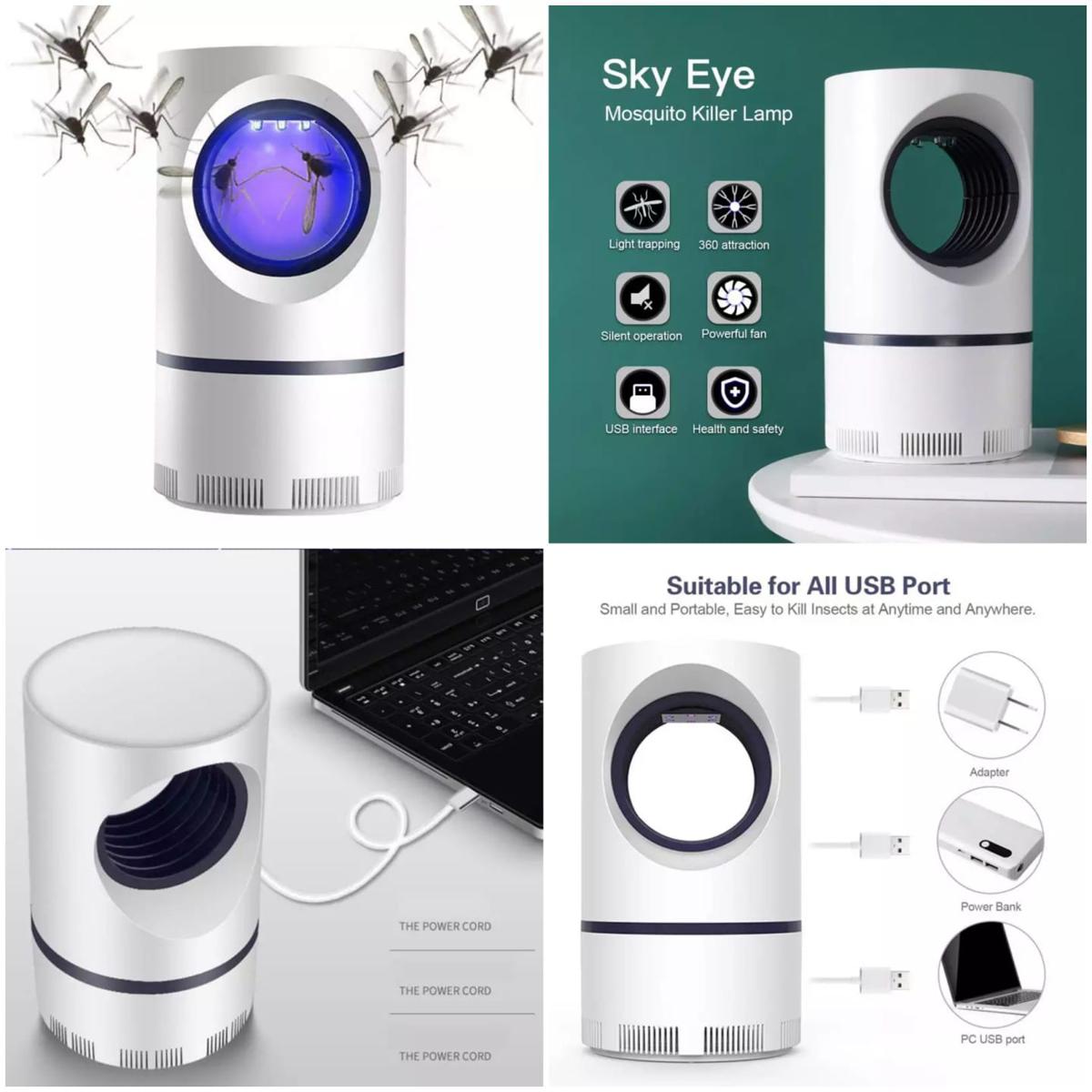 Mosquito Killer Round Lamp USB Mosquito Repellent LED Anti-mosquito UV Electric Mosquito Trap Outdoor Insect Killer